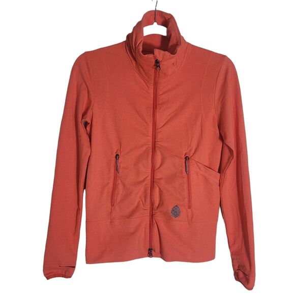 Stio Haven Jacket Women's Size XS Orange Pockets 2 Way Zip Hiking Outdoor - Picture 1 of 9